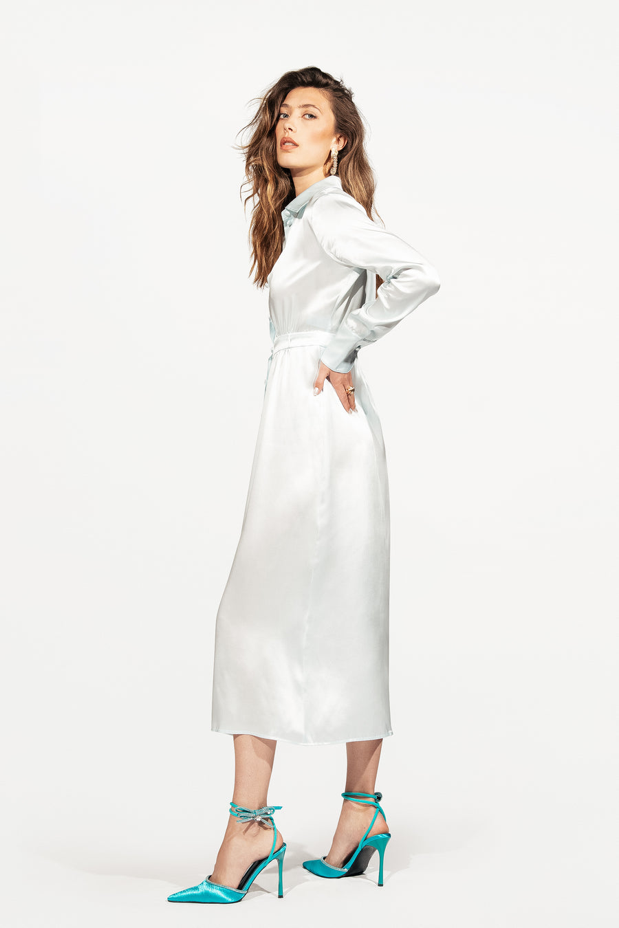 The Mercury Dress | aquamarine | 100% silk